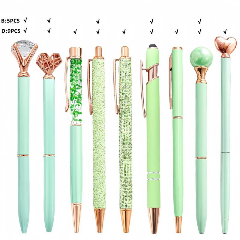 Glitter Ballpoint Pen Set, 1 Set Artificial Diamond Pen, Creative