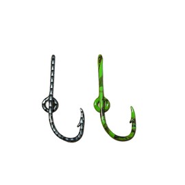 Eagle Claw Green Camo and Carbon Fiber Hat Hook Fish Hook for Hat Green Camo and Carbon Fiber Fish Hook Hat Pin