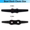 BALAVA 8 Inch Boat Cleats,Electrophoretic Coated Black Dock Cleats, Rope