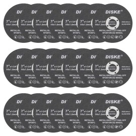sourcing map 50pcs Cut Off Wheels 2" x 1/32" x 3/8" Ultra Thin Cut-Off Wheels rotary tool Cutting Discs General Metal Cutting Disc for Stainless Steel Cast Iron Copper, Black