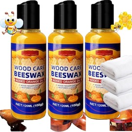 Natural Beeswax Orange Oil Wood Conditioner, Wood Polish Care Beeswax, Bees Wax Spray Furniture Polish, Natural Orange Oil Conditioner Spray for Floors (3)