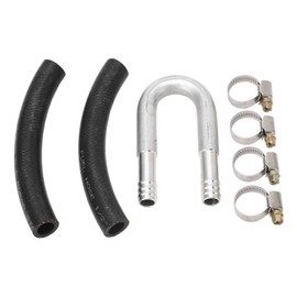 7PCS Fuel Filter Removal Bypass Kit with Clamp Aluminium Fuel Filter Head Delete Bypass Tube for Truck
