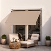 Grandekor Manual Retractable Awning,118" W x 118" H,No Drilling Outdoor