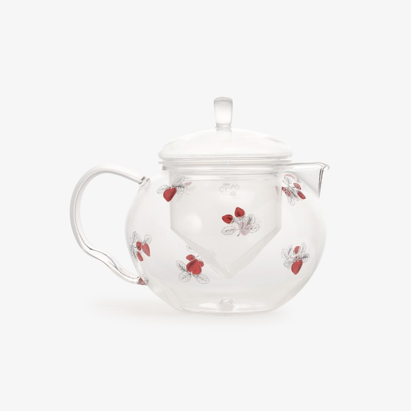 Afternoon Tea Living GU53 Strawberry Heat-resistant Teapot, Parallel, Clear