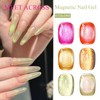 MEET ACROSS Gel Nail Polish Set, 6 Colors Cat Eye