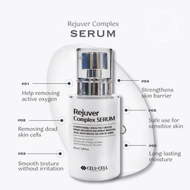 Rejuver Complex Serum | Micro-Bubble Formula Delivers Deep Nourishment Filled with Plant-Based Ingredients & Complex Peptides for your Skin to Feel More Youthful & Healthy | 50ml