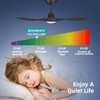 Roomratv 42 Inch BLack Ceiling Fans with Lights, Remote Control,Reversible