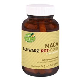 KOPP Vital® Maca Black Red Gold Fermented | 30 Capsules | 22 g | GMO Free | Three Maca Varieties | Aden-Ginseng | Natural Material