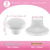Qjaiune 5pcs Ceramic Cabinet Knobs White Drawer Knobs, Round Shaped