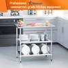 HOCCOT Stainless Steel Table for Prep & Work 24" X