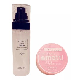 STARFLASH TENCOCO Fijador De Maquillaje + Polvo Fijador Compacto Kit