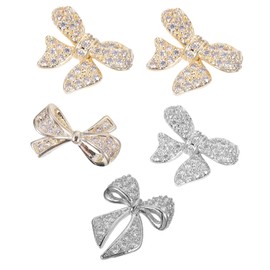 Healvian 5pcs Three Nail Rhinestone Sequins for Nail Art Decoration Elegant Shiny and Chic Manicure Accessories for Women and Girls for Parties and Holidays Random Style