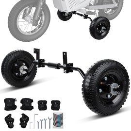 Dirt Bike Training Wheels Fully Adjustable 49cc 50cc Universal for Razor MX125 MX350 MX400 PW50 TTR50 CRF50 XR50 Z50 Z50R DirtBike with Protective Gear Secure Stable Heavy Build