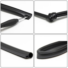 10 m Door Seal, Window Seal, Rubber Seal, Sealing Tape, Plastic Window, Window Seal for Frame, Profile Seal, Door Seal (10 mm, Black)