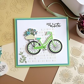 4.8x4inch for Bicycle Flower Clear Stamp and Dies Set Die Cuts Metal Cutting Die for Scrapbooking Card Making Card Making Accessories Scrapbooking Die-Cuts，Die-Cutting and Embossing