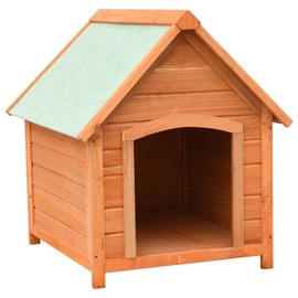 YLIEHS Sturdy Outdoor Dog House for Small Dogs, Solid Pine & Fir Wood, Weather-Resistant Roof, 28.3"x33.5"x32.3"