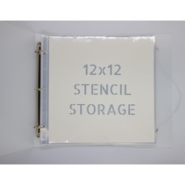 Stencil Storage Binder, 12x12 Binder with Sleeves - Folder with 30 Clear Sheet Protectors Holds 12x12 Stencil Size ，12 x 12 Presentation Book, Art Portfolio for Kids Artwork, Album for 12x12 Paper