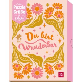 Du bist wunderbar: Kleine Puzzle-Grüße für Dich | 100 Teile Puzzle in Box: Originelles Geschenk für Erwachsene mit persönlicher Grußbotschaft