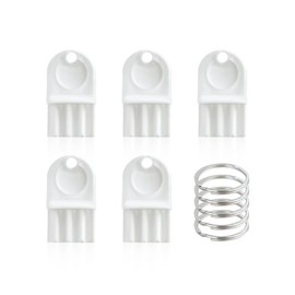 5 Pcs Toilet Paper Dispenser Key with 5 Pcs Key Rings Plastic Key for Plastic Tissue Dispenser