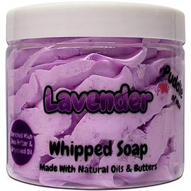 Lavender Whipped Soap Body Wash - 150g - Natural Oils and Butters - Calm & Relaxing Scent - Vegan Friendly - Puddle of Wax - Made in the UK