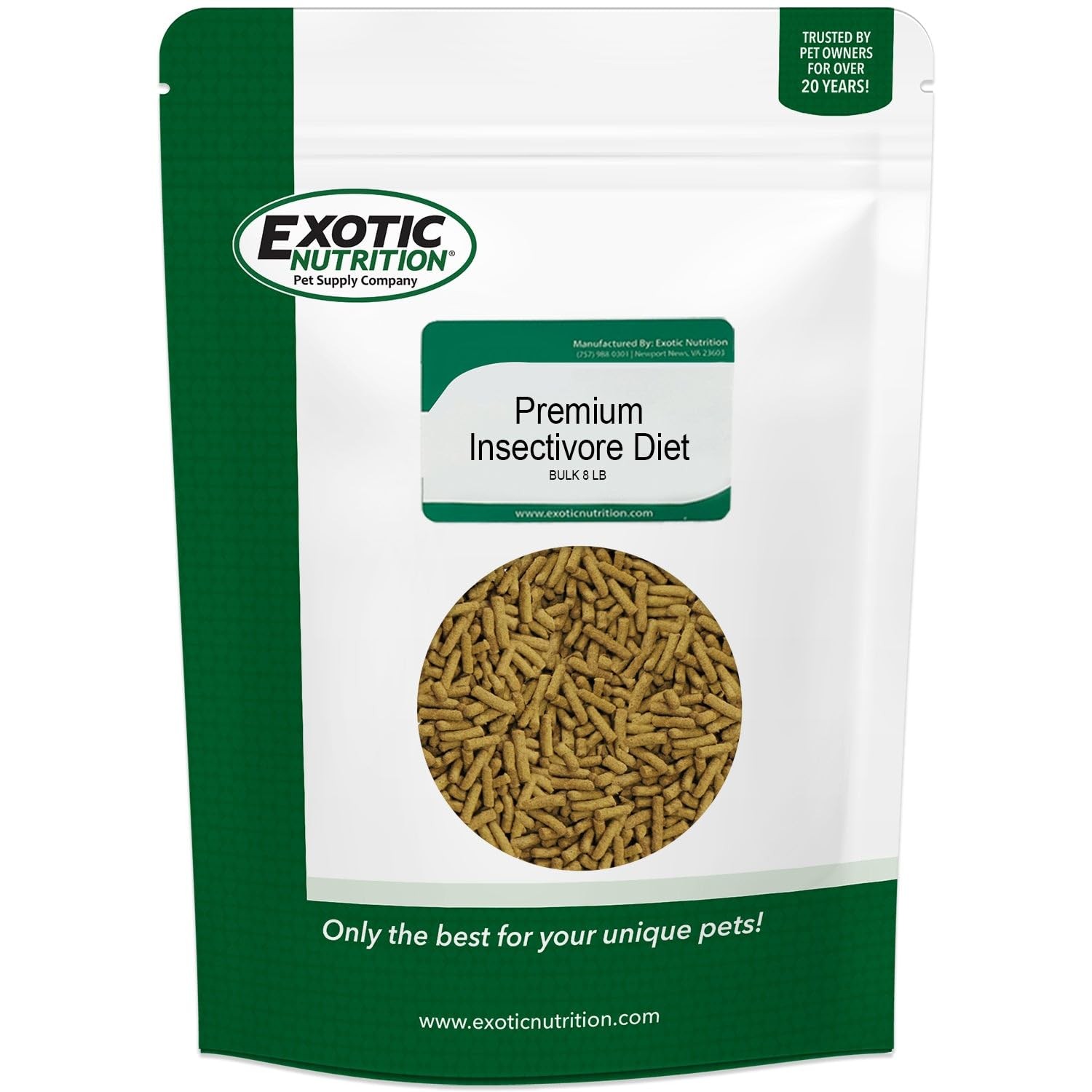 Premium Insectivore Diet (8 lb.) - Healthy Nutritious Chicken Based ...