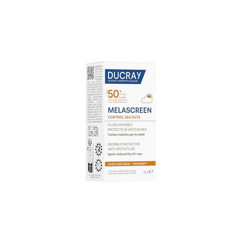 DUCRAY, Melascreen Control 365 Fluido Protector Antimanchas FPS 50+, Sin