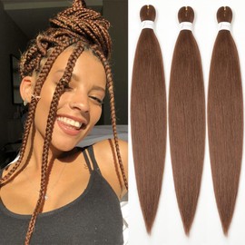Braiding Hair Extensions 16 Inch Pre stretched Braiding Hair Hot Water Setting Synthetic Hair