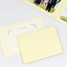 Yamada Bratwurst Paper Store Solid Cover Photo Mat 3 Large Surface Horizontal with Envelopes, messe-zika-dotuta , crema