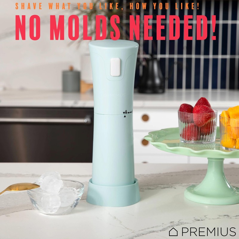 Cordless Shaved Ice Maker by PREMIUS – Lightweight, Rechargeable, Bonus