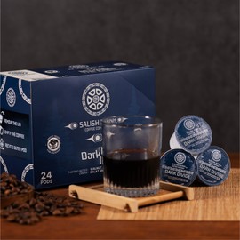 Salish Kinh Vietnamese Coffee | Dark Divide Coffee Pods | 24 Count | Dark Roast | Specialty Grade | Single Origin | Direct Trade | Compatible with Keurig 1.0 and 2.0 K-Cup Brewers | Single Serve | Indigenous Produced