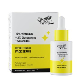 Suero facial con vitamina C al 10% de Chemist At Play | Ilumina y da luminosidad | Atenúa las manchas oscuras | Trata la hiperpigmentación | Equilibra la producción de melanina | Ácido ascórbico
