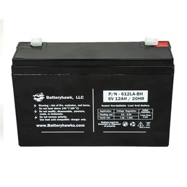 (5 Pack) 6V 12AH TP6-12 WP12-6S Sealed Lead Acid Battery 100-001-0077 LP6-12 T1 PC6100 Terminal