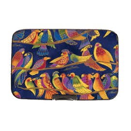 Monarque RFID Secure Armored Wallet, Laurel Burch Collection (Songbirds)