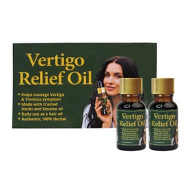 WellScience Vertigo Relief Herbal Aromatherapy Oil | Botanical Essential Oil Head & Scalp Massage| 2×15 ml (30ml) | Traditional Sesame Oil Blend | External Use Only