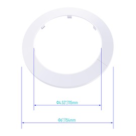 FOCMKEAS 2Pcs Pipe Cover Decoration, Fit 4.49"(114mm) Pipe PP Plastic Flangen Water Pipe Cover Decoration, Escutcheon Pipe Collar for Wall Pipe Tube Decoration, White