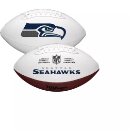 Wilson Seattle Seahawks Full Size Autograph Signature Series White Panel Football