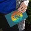 Sunset with Palm Trees Graphic Makeup Cosmetic Bag Organizer Pouch