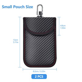 SHSMPXOY Pack of 2 Keyless Go Protection Car Keys, RFID Remote Key Shielding Key Bag, Key Protection, Anti-Theft Key Bag, Faraday Key Case (2S)