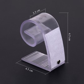 WedDecor Plastic Tablecloth Clips with Hook & Loop Strips, Transparent Table Skirting Clips, Table Skirt Clips, for Banquets, Weddings, Parties, 4.5cm x 2.5cm x 4.5cm, Pack of 12