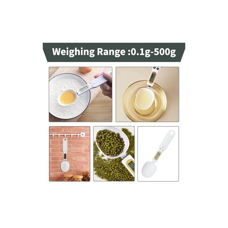 Báscula digital de cocina, precisión de 500 g/0,1 g, con