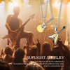 Suplight Guitar Pick Necklace, Men's, Silver, Metal Allergy, Pendant, Music,