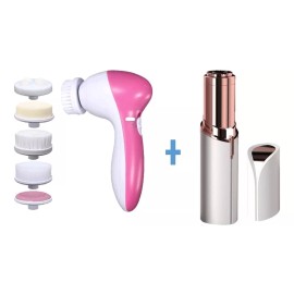 Total Supplier Limpiador Facial 5 En 1 + Depiladora Facial Recargable