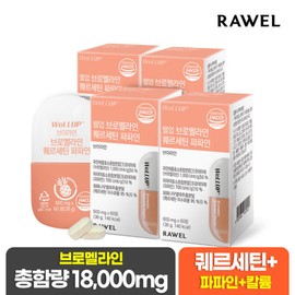 Roel GS 로엘 웰업 브로멜라인 퀘르세틴 파파인 정 60정 4통 총 8개월 GS Roel Well-Up Bromelain Quercetin Papain Tablets 60 Tablets 4 Bottles Total 8 Months