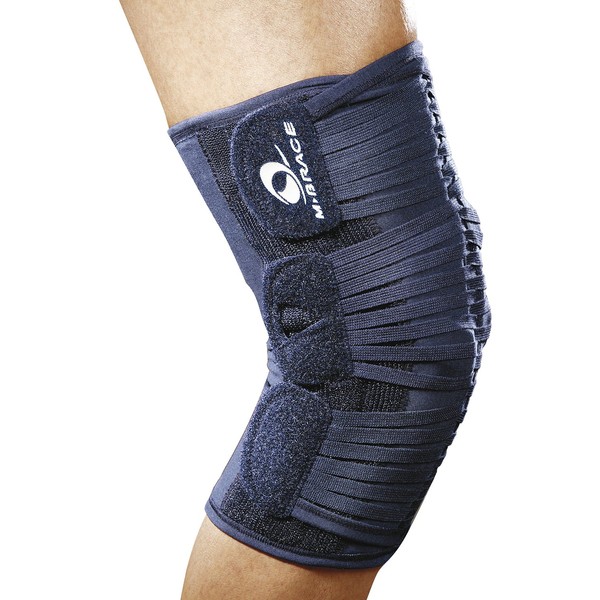 M-Brace AIR 41 Vega Plus Patella Stabilizer Knee Brace with Hinges, Knee Strap, Knee Band, Support for post Rehab and Prevention, 100% Cotton, Comfortable, For Men and Women, Blue, X-Large