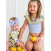 RuffleButts Baby/Toddler Girls UPF50+ Ruffle Tankini 2-Piece Swimsuit - Lemon