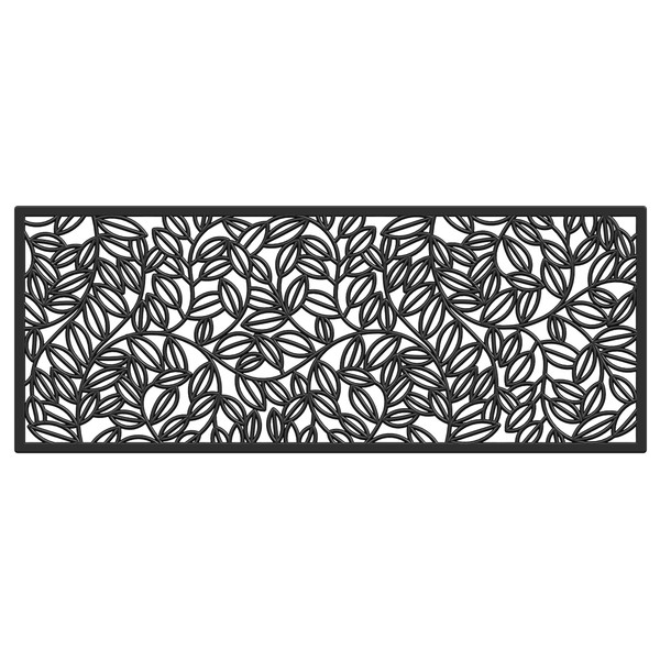 Calloway Mills AZ103752248 Lilac Vine Rubber Doormat, 22" x 48", Black