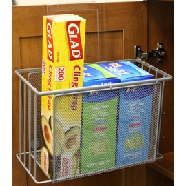 Deco Brothers Over Cabinet Door Organizer, Silver