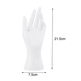 SM SunniMix Mannequin Hand Model, Mannequin Hand Model, Jewellery Hand Shape Stand, Hand Jewellery Holder, Hand Finger Bracelet Display for Ring, Necklace, Bracelets, White Right Hand