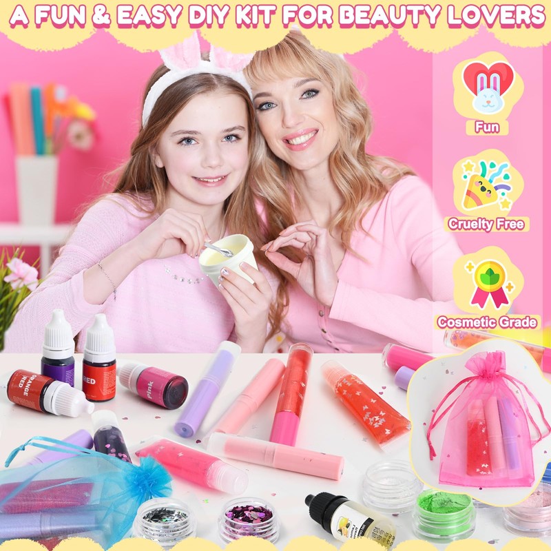 JCOOS Lip Gloss Making Kit and Lip Balm Making Kit,