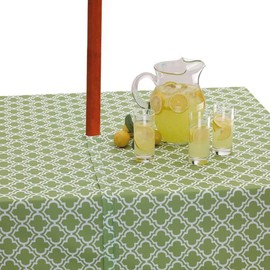 Design Imports Lattice Umbrella Tablecloth - 60 X 84